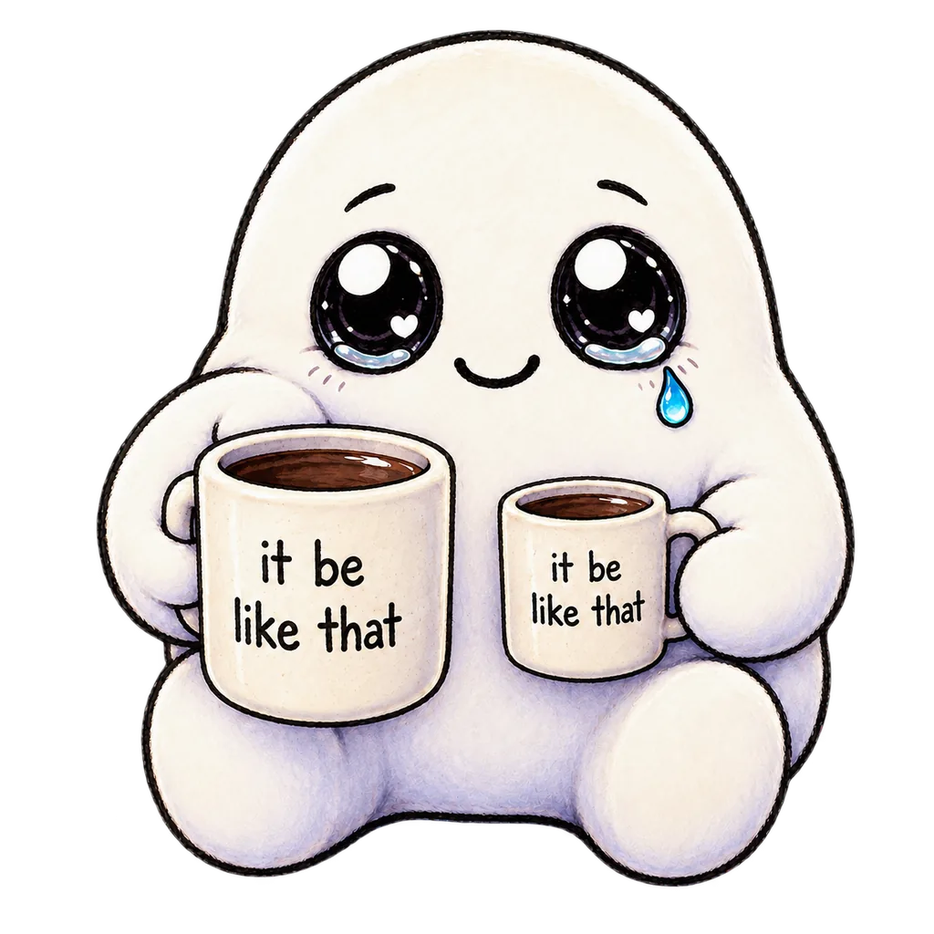 SBO mascot offering a second mug to the viewer